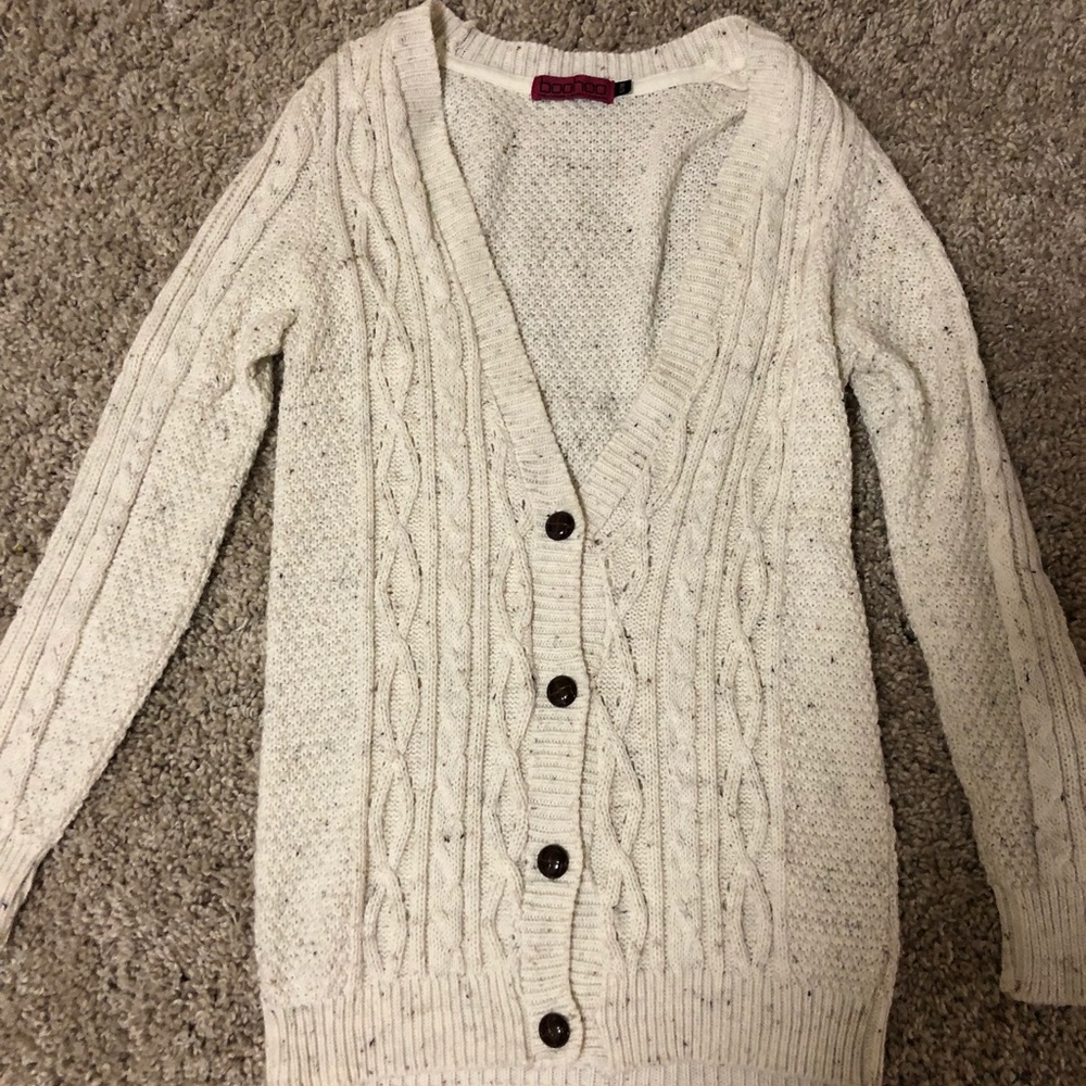Boohoo White/Cream Knit Sweater